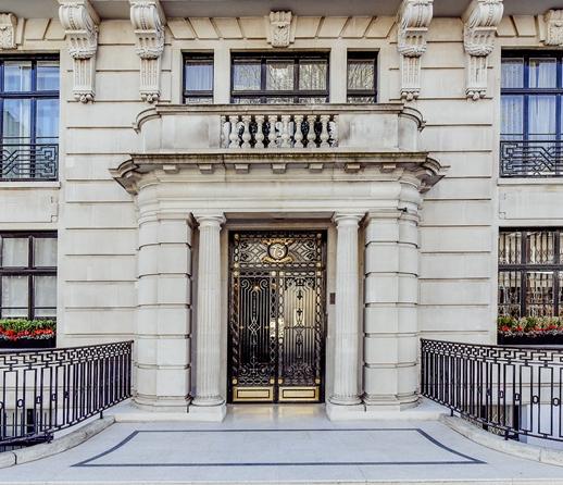 Entrance to an apartment block